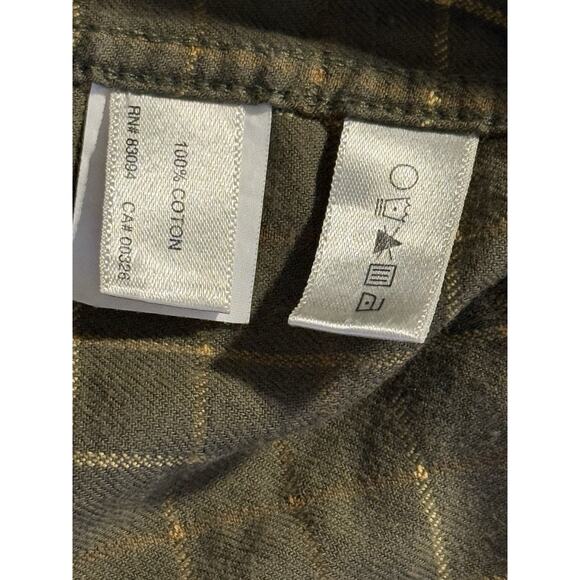 Cutter & Buck Mens 3XT Olive Plaid Long Sleeve Easy Care Button Down Shirt - Picture 7 of 8